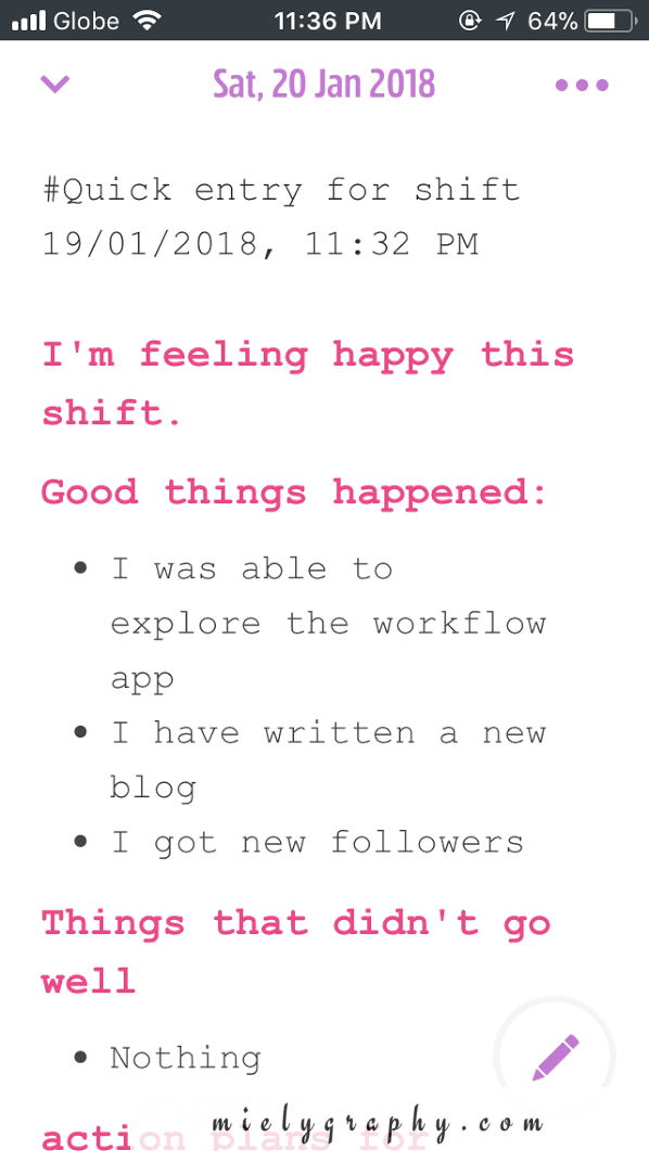 Workflow App just stopped me from ditching my Day One App.