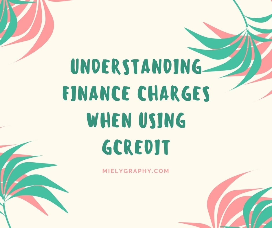 GCredit finance and interest charges