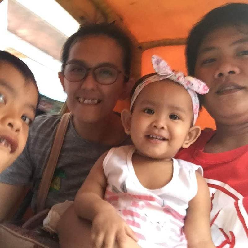 my family in a pedicab