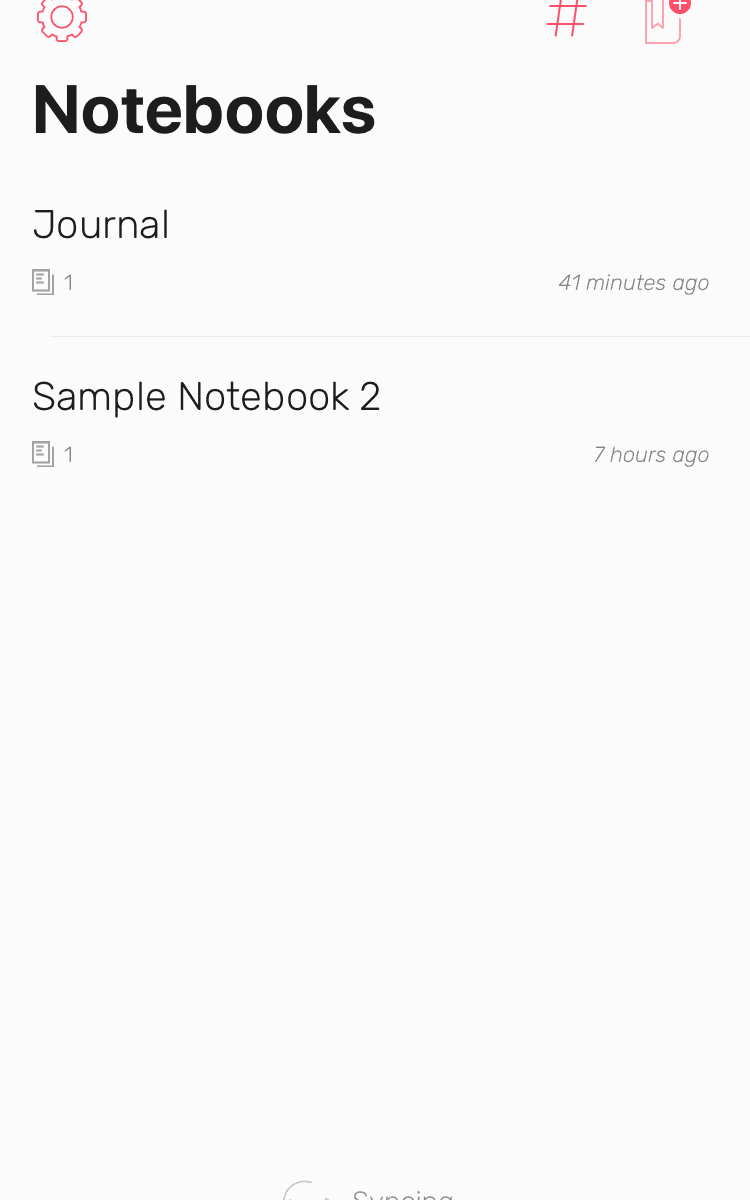 notebooks you can add on the app