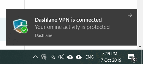 Dashlane VPN feature