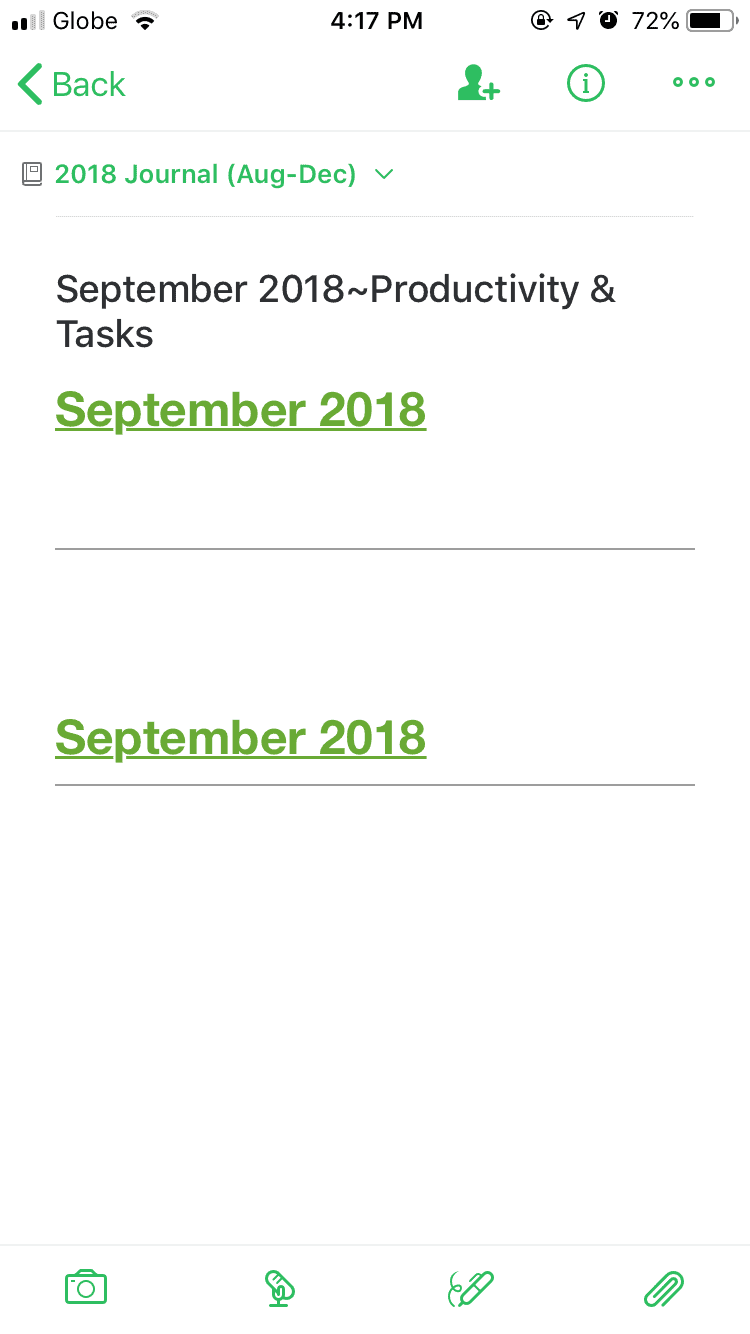 Productivity logging and task tracking : Evernote Template