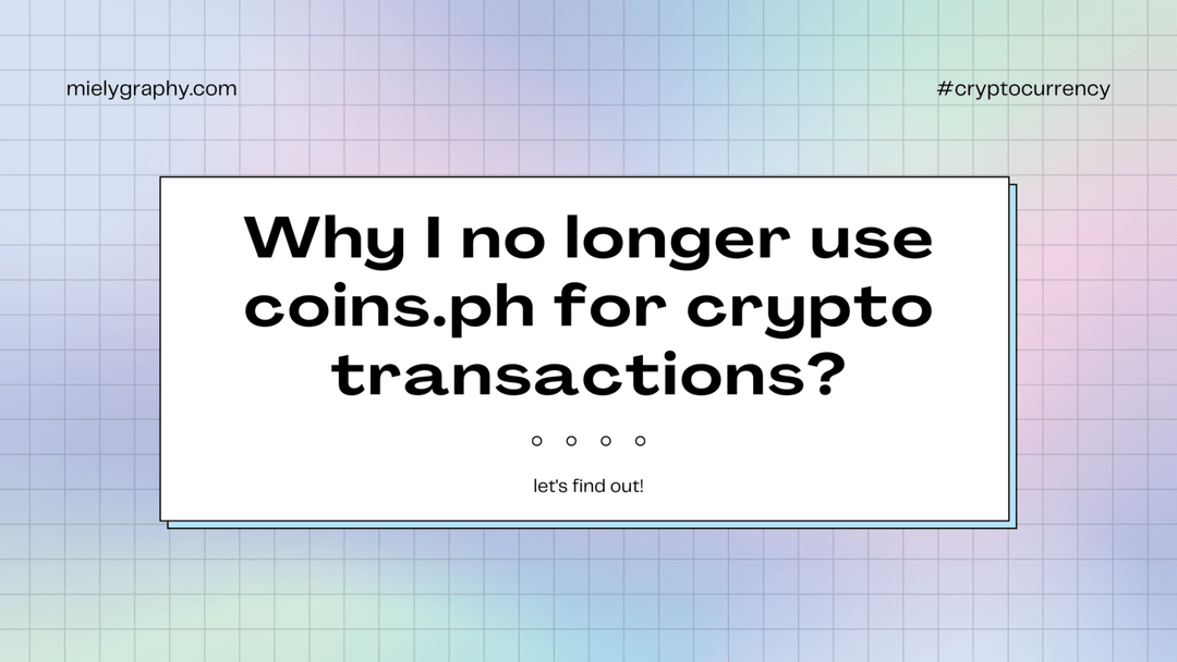 Why I rarely use coins.ph for crypto purchase